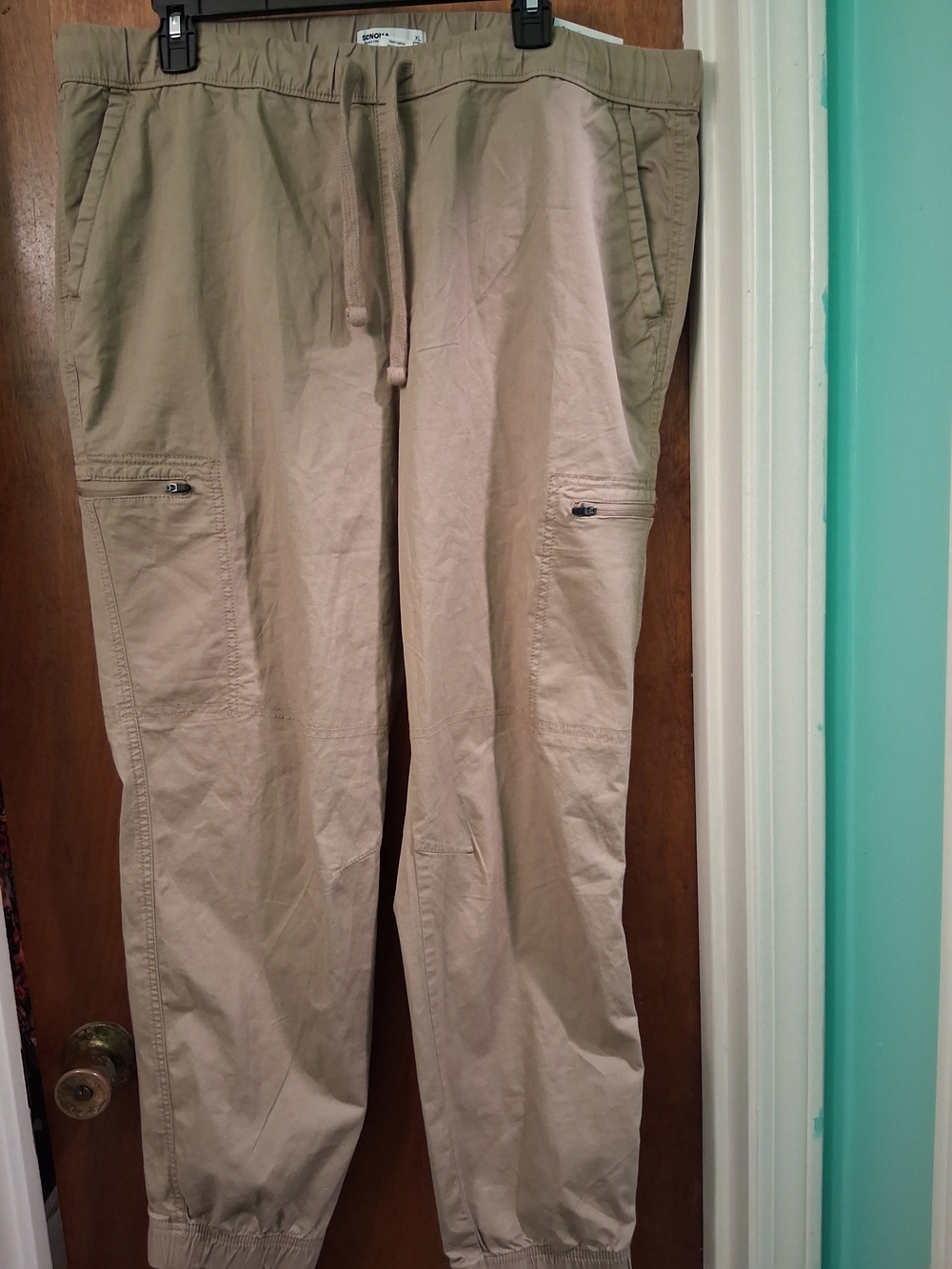 Sonoma Men's Tan Cargo Jogger Pants